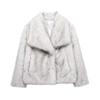 ZA Womens Thick Faux Fur Coat Winter Warm Fluffy Jacket Daily Wear