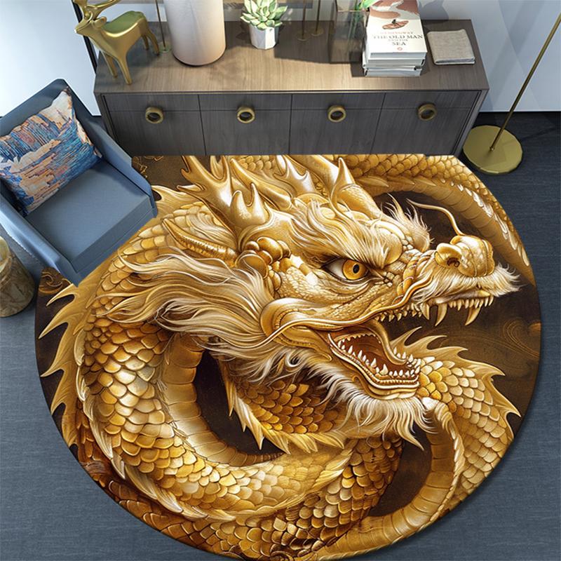Cartoon Print Round Area Rug,Carpet Rug for Living Room Bedroom Sofa Playroom Decor,Non-slip Floor Mat