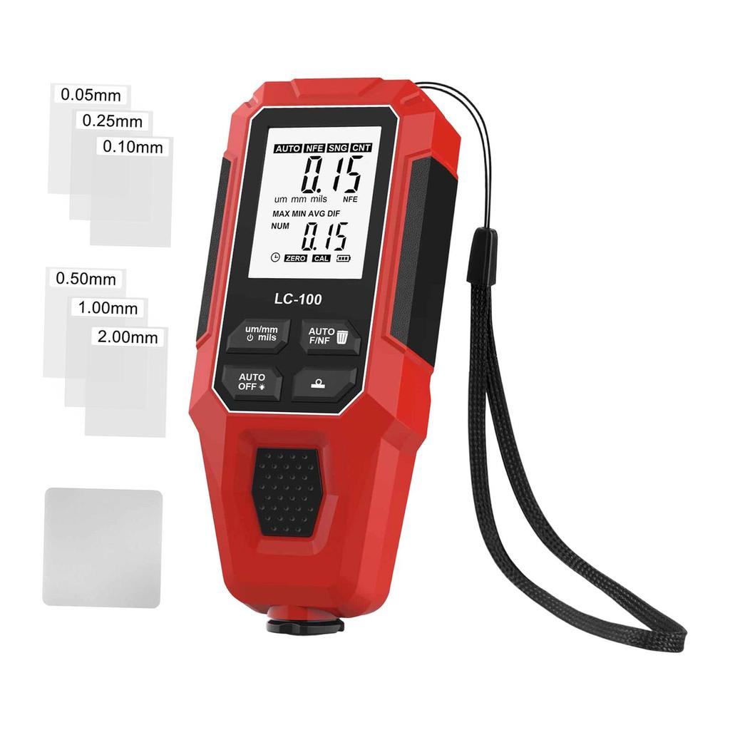 Industrial Thickness Gauge ABS Material Professional Paint Meter Tester Digital Display for Car Wall Drywall Workshop Use