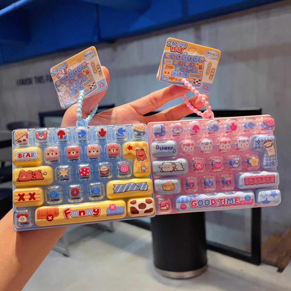 Squeeze Type Decompression Button Toy 26-Key Design Bag Hanging Ornament Bag Decoration