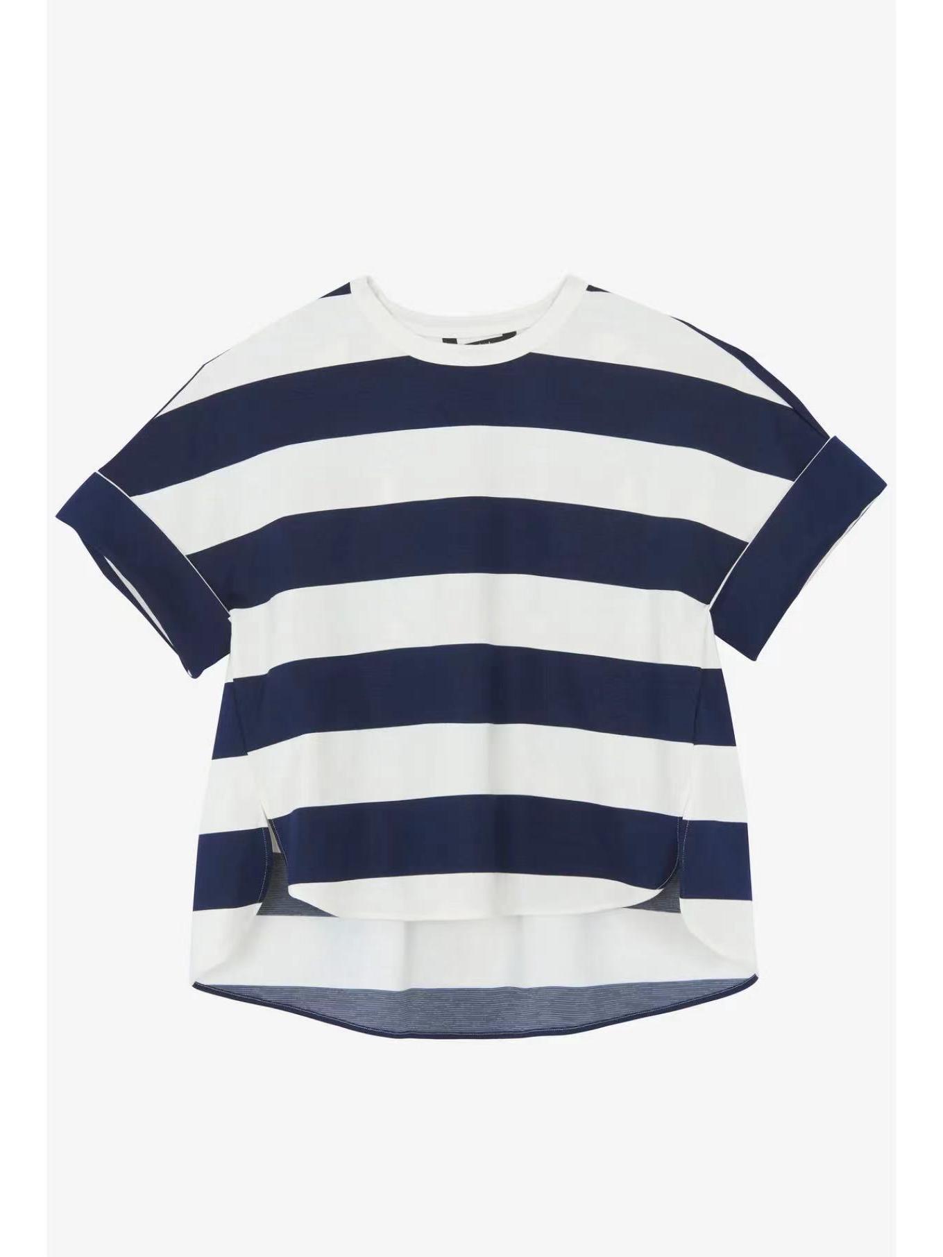 

ART Frankie Shop Классическая свободная повседневная футболка в полоску из чистого хлопка M/L