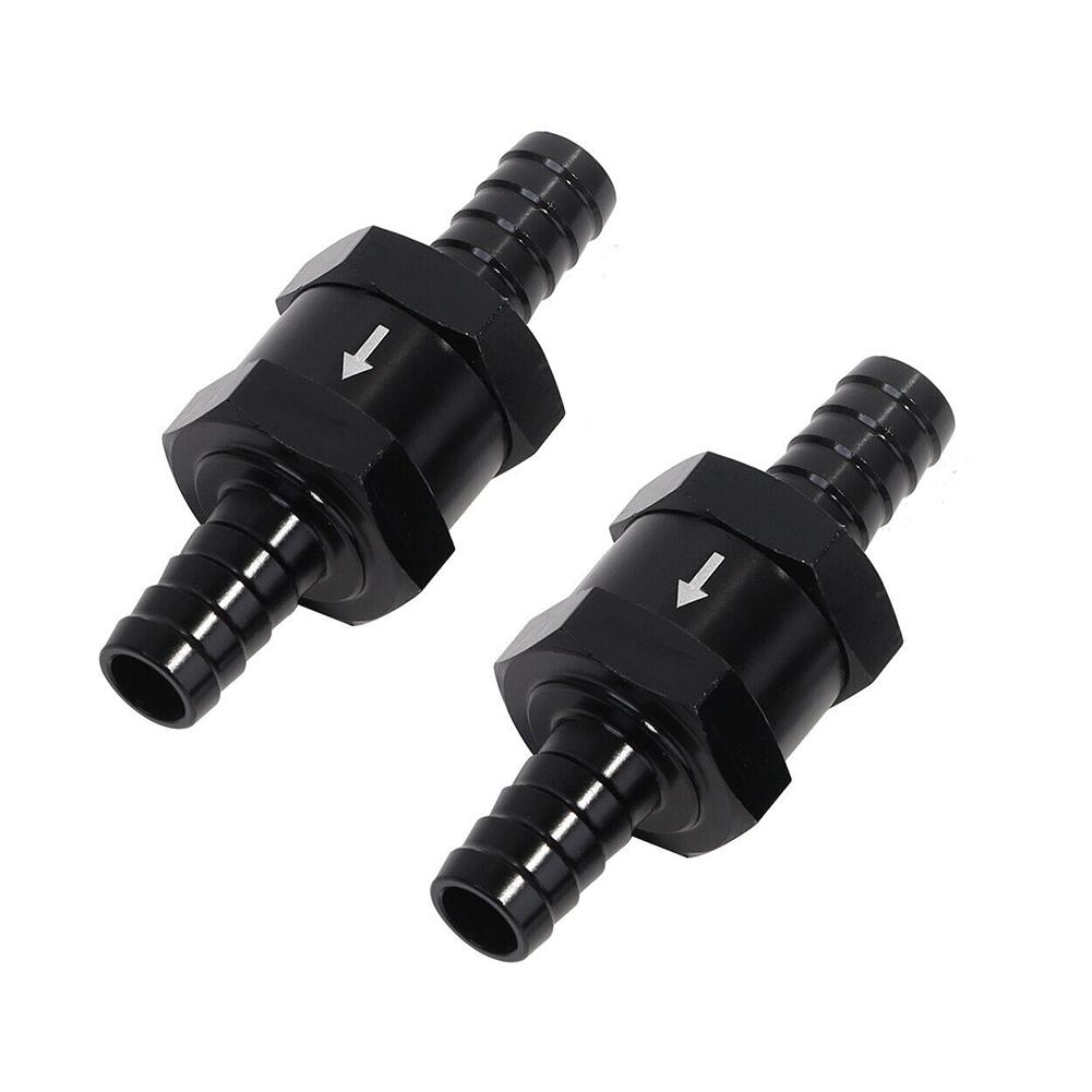 Auto Parts Fuel Check Valve Real Carburetors Black One-Way Aluminum Alloy Fuel Check Valve Inline Mm Carburetors