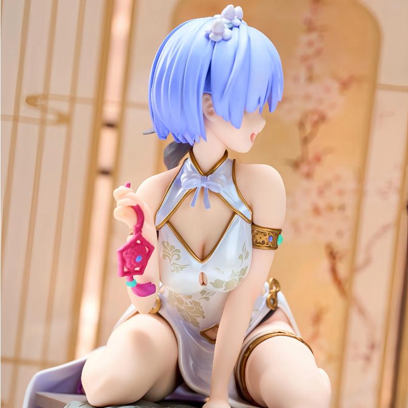 24cm Rem Emilia Re Zero Anime Figure Gk Statue Chinese Style Collectible Model Desktop Decoration Gift For Anime Fans