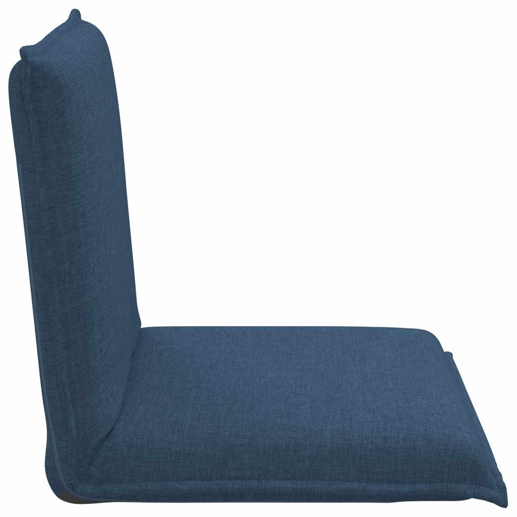 Adjustable Floor Chair Blue Fabric