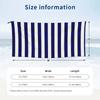 Classic Stripes Navy Blue And White Beach Towel Soft Microfiber Quick Dry Absorbent Quick Towels For Yoga