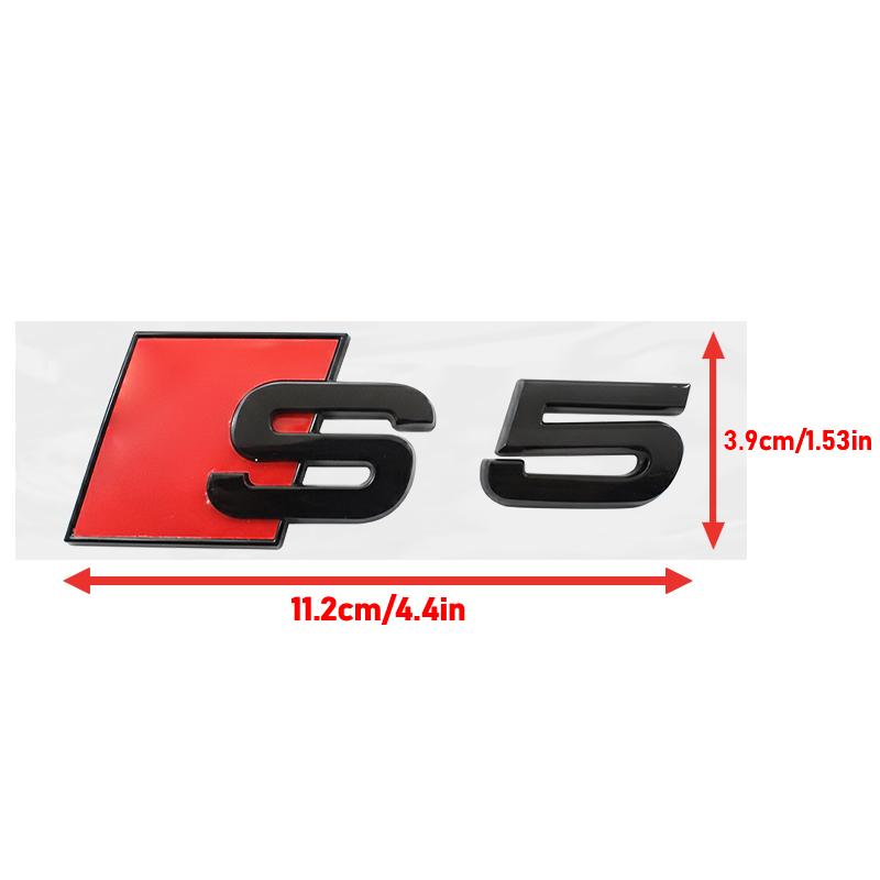AQ2 192mm 273mm Car Front Hood Grill Emblem Rear Trunk Stickers For Z2 S5 2010-2019 S5 Stickers Z2 Sport Decoration Accessories