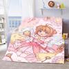 Cardcaptor Sakura Anime Throw Blanket Flannel Soft Warm Lightweight Blanket for Bed Sofa Home Decor -QJY