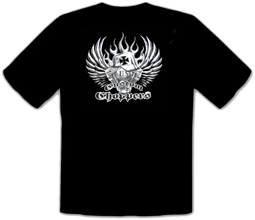 Custom Bike Kustom Rockabilly Live To Ride Chopper Black TShirt 311