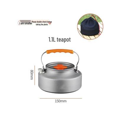 SanJiaoLong Portable Outdoor Camping Cookware Set with 1.1L Kettle