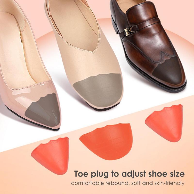 1 Pair High Heel Toe Plug Shoe Insert Big Shoes Toe Front Filler Cushion Pain Relief Protector Shoes Accessories