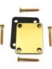 Electric Guitar and Bass Neck Reinforcement Plate with Screws - Plastic Back Pad Instrument Accessory