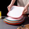 White Melamine Rectangular Banquet Plate - Large Size for Hotel Tableware, Perfect for Steamed Fish and Creative Stir-fry Dishes