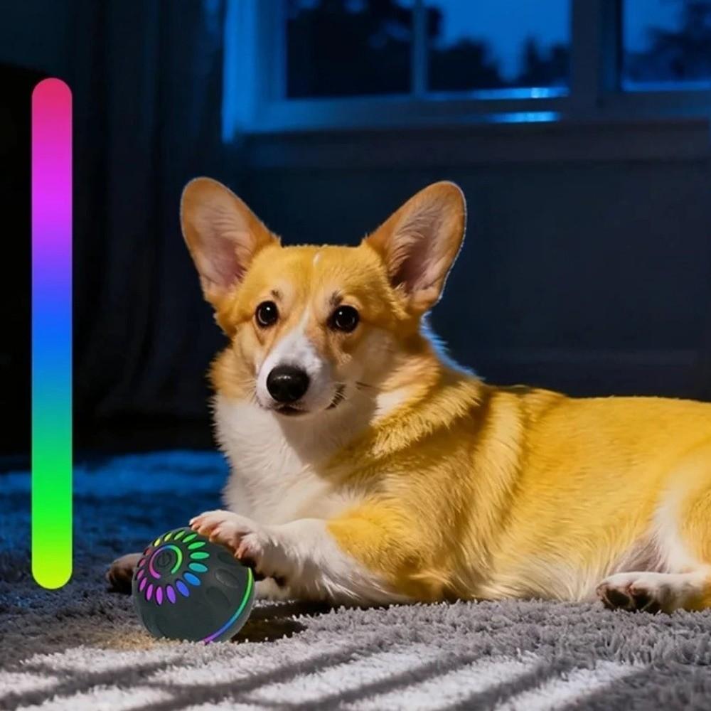 Obstacle Avoidance Interactive Rolling Ball Luminous Auto Moving Dog Toy  Pet Toy