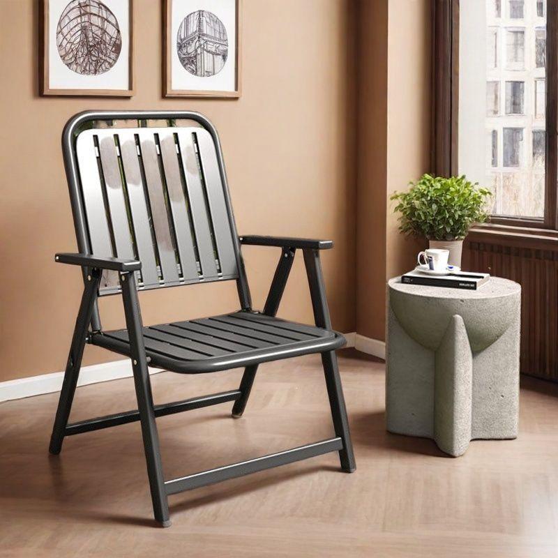 Waterproof Outdoor Folding Chair & Picnic Table Set with Backrest for Beach, Balcony, and Camping