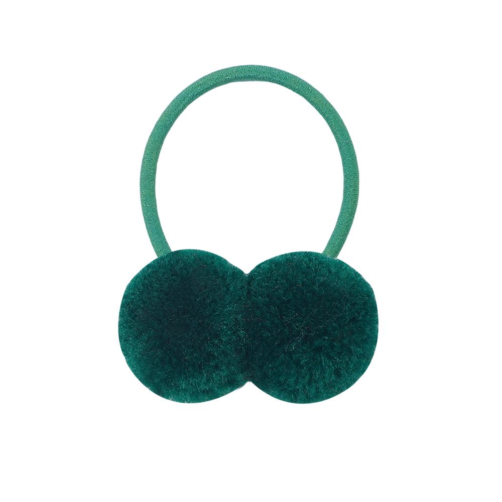 2/6/10Pcs Girls Scrunchies Double Plush Ball Hair Bands Set For Baby Kids Bobbles Elastic Hair Ropes Hair Accessories