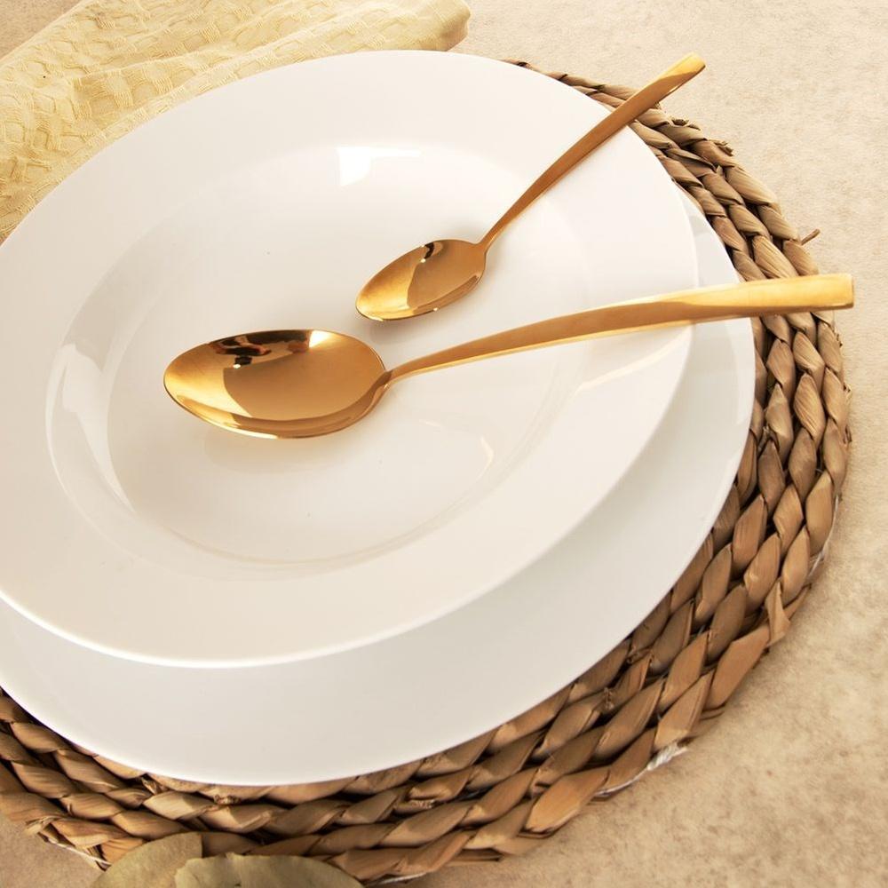 Mona Klassische Weiße Porzellan-Speiseteller, 27 cm