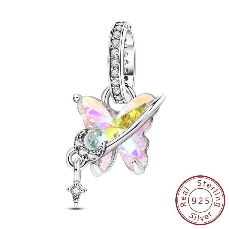 Copper Butterfly Fairy Charms Beads Cat Paw Print Dangle Fit Original Bracelet Making Fashion Jewelry