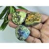 33X32-31X42MM Natural Multi Labradorite Durzy Pear Cabochon Gemstone 3Pcs LL-955