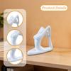 Ceramic Statue Art Sculpture Decor Small Figurine Meditation for Cabinet Desktop Shelf