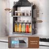 Multi-functional Wall-Mounted Kitchen Storage Rack