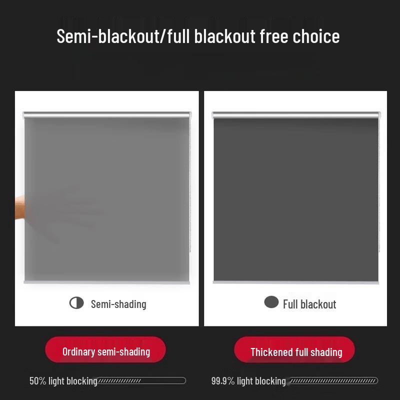 No-Drill Blackout Roller Blind