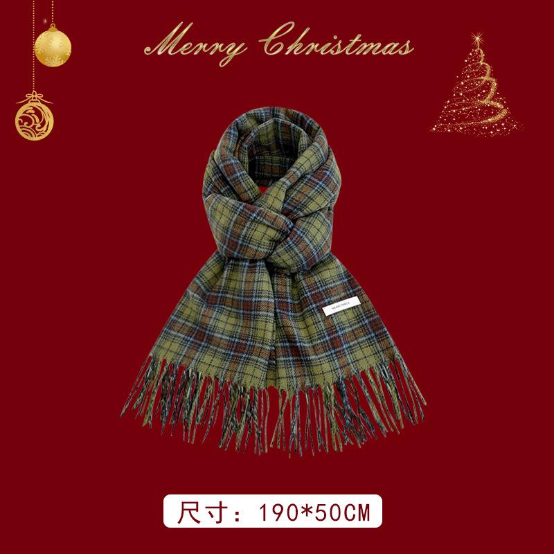 New Christmas Scarf Outdoor Fashion Casual Versatile Atmosphere Series Scarf Winter Warm Women's Shawl