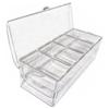 Transparent Spice Box Food Container with Removable Compartments Outdoor Picnic Food Container with Lid 4 for Freshness