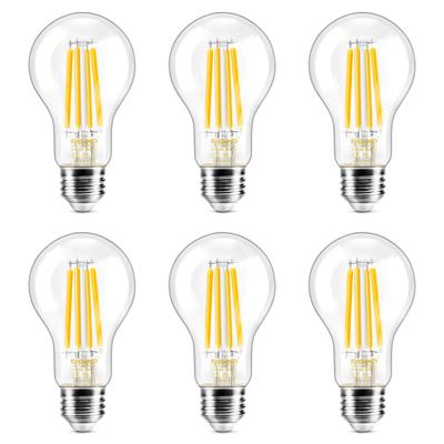 DiCUNO LED-lampor, E26-sockel, Varmvit, Motsvarar 120W, Edison 12W Glödtrådslampor, 1650lm, 2700k, Standardlampaform, Klar, Energibesparande,