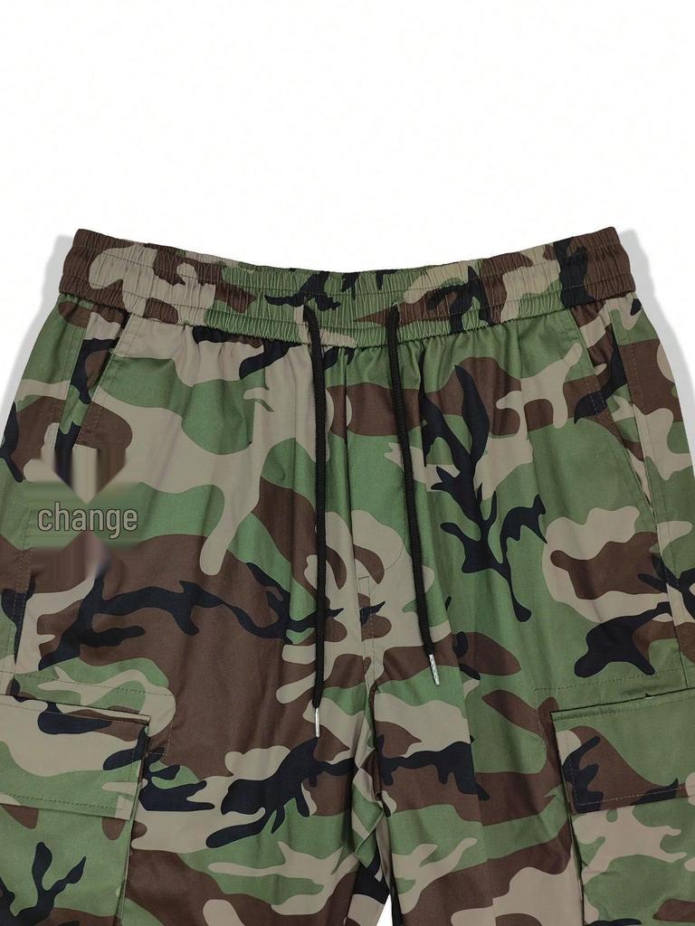 Men's Spring/Autumn Camouflage Retro High Street Casual Tapered Work Pants