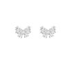 High-end super flash zircon butterfly stud earrings women's light luxury high-end simple earrings new popular niche earrings