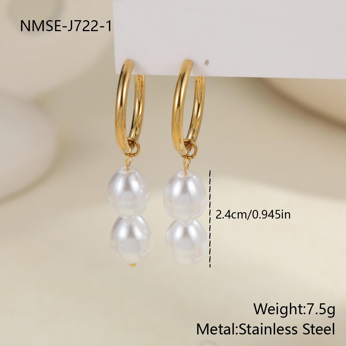 GEMCHIC Women s Baroque Pearl Drop Earrings Long Tassel Stainless Steel 18K Gold Plated Fashion Earrings