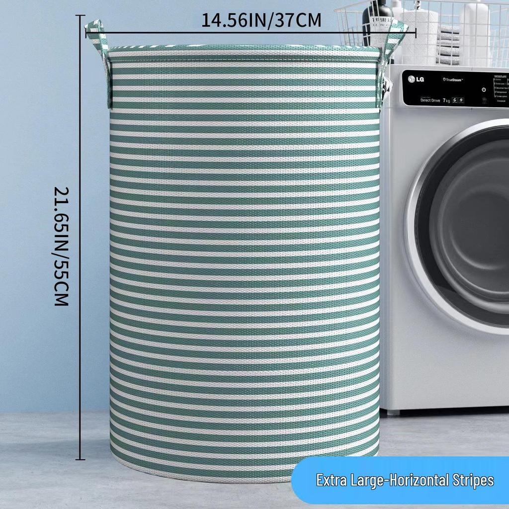 Collapsible Fabric Laundry and Storage Basket for Clothes and Toys
