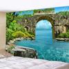 Home Wall Decoration Tapestry Fantasy Stone Arch Bridge Landscape Background Office Living Room Tapestry