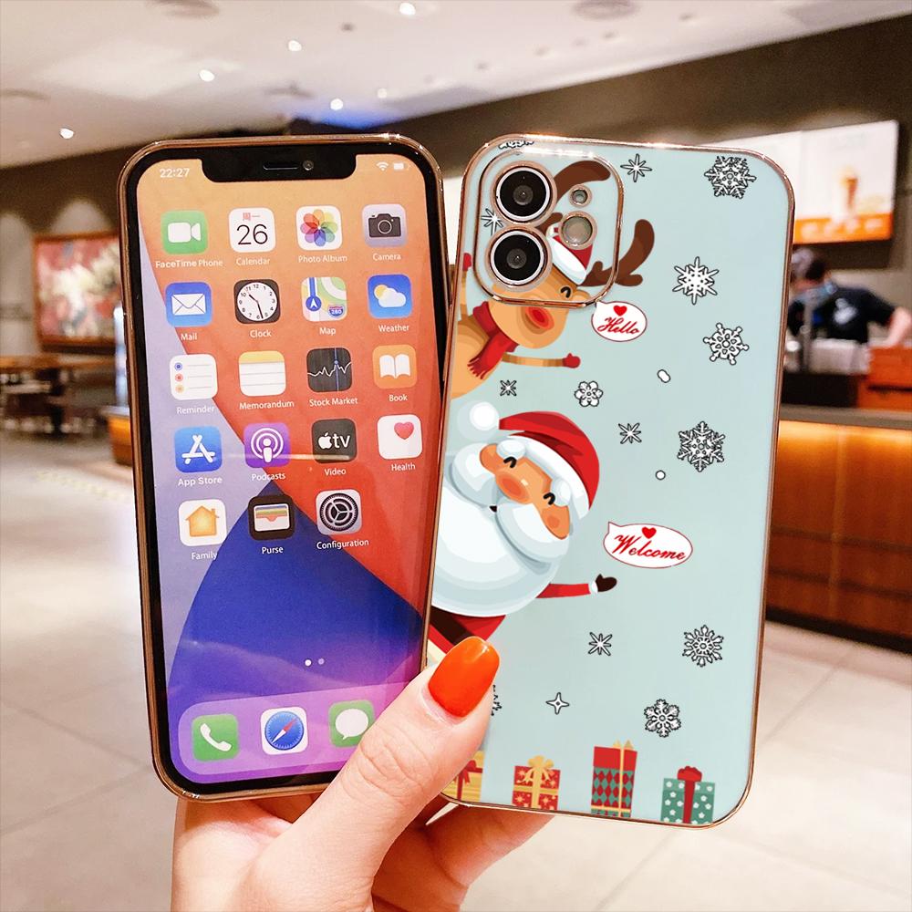 Barevné tiskové vzory Pouzdro se čtvercovým vzorem na hraně Pokovené pouzdro telefonu Luxusní pokovování měkké pouzdro na telefon pro iPhone Motorola Moto OnePlus Samsung