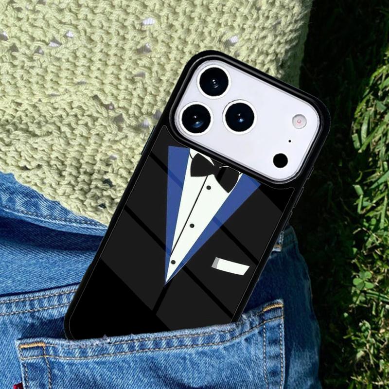 Man Suit Shirt Tie soft mobile phone case Compatible with IPhone 17 16 15 14 13 12 11Pro Max 17 Air cover