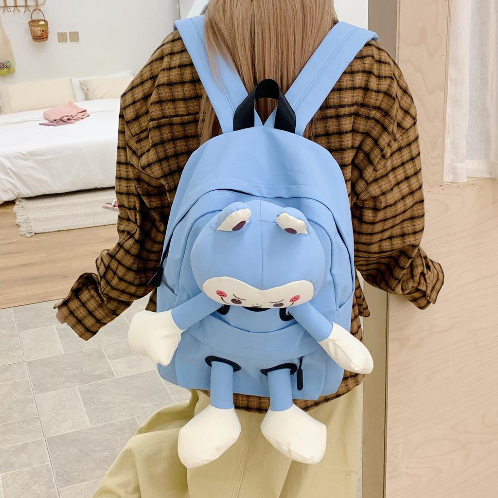 Schoolbag trendy brand autumn new cute cartoon doll backpack fashion college bag large capacity leisure travel bag