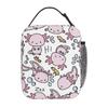 Swimmy Axolotls Insulated Lunch Bag for Women Kids Portable Food Boxes Thermal Lunch Box Tote