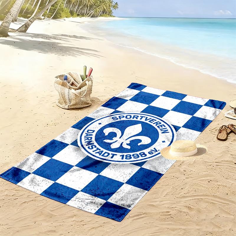 Asciugamano da Spiaggia Stampato SV Darmstadt 98, Asciugamano Grande Morbido ad Asciugatura Rapida per Spiaggia Campeggio Nuoto