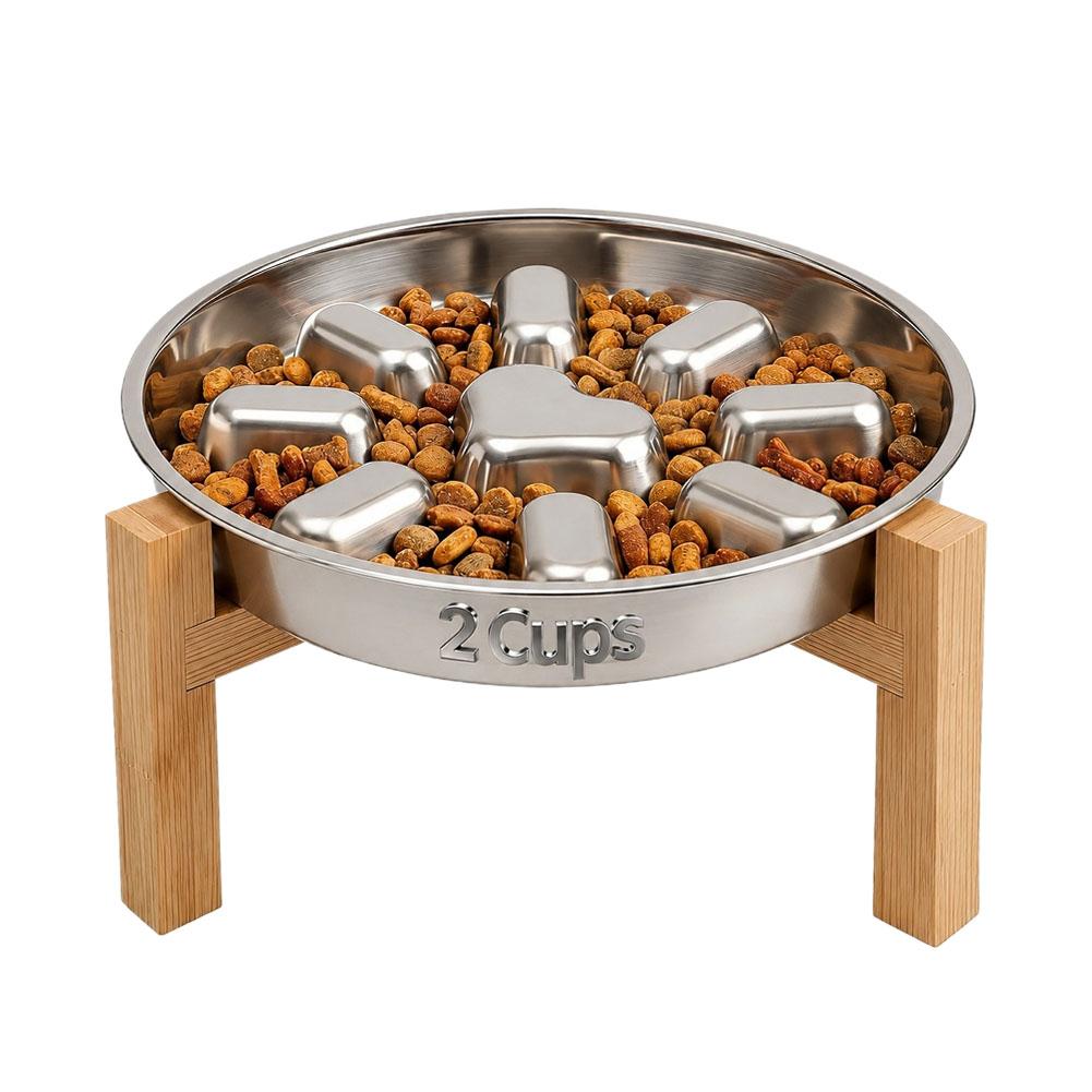 Stainless Steel Slow Feeder Dog Bowl
