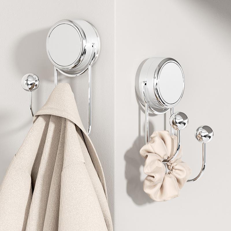 Multi-function Suction Cup Hooks No Punching Wall Hooks for Hanging Clothes Hat Towel Strong Load Bearing Bathroom Kitchen Hooks