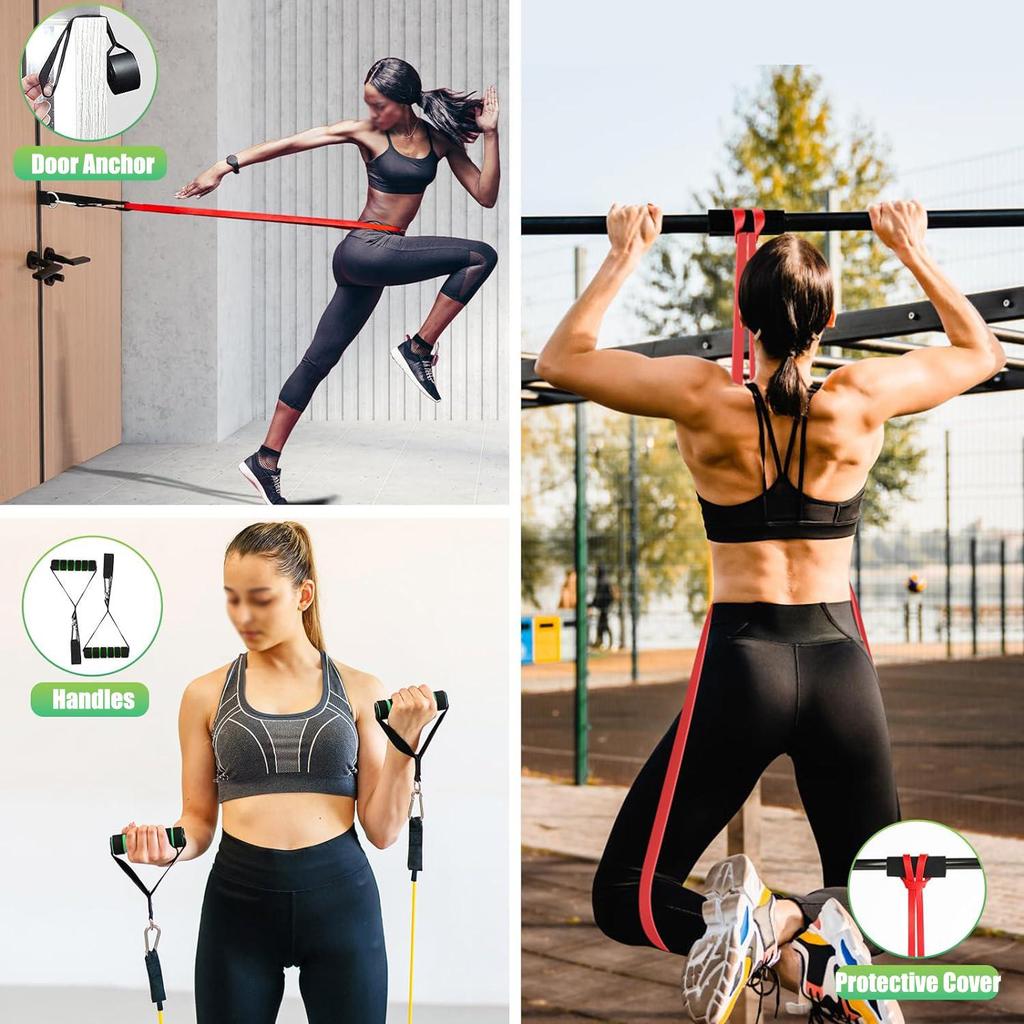 Sport Resistance Band Set: Elastic Pull-up & Strength Training for Yoga, Men & Women