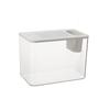 Small Fish Tank with Lid Betta Aquarium Tank Creative Hydroponic Fish Bowls  For Home Decorative