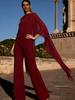 New Women's Irregular Top & Slim-Fit Jumpsuit Two-Piece Set - Elegant Party Fashion