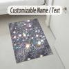 Winter Snowman Theme Soft Crystal Velvet Rug Custom Name & Text Print Non Slip Floor Rug for Bedroom Living Room