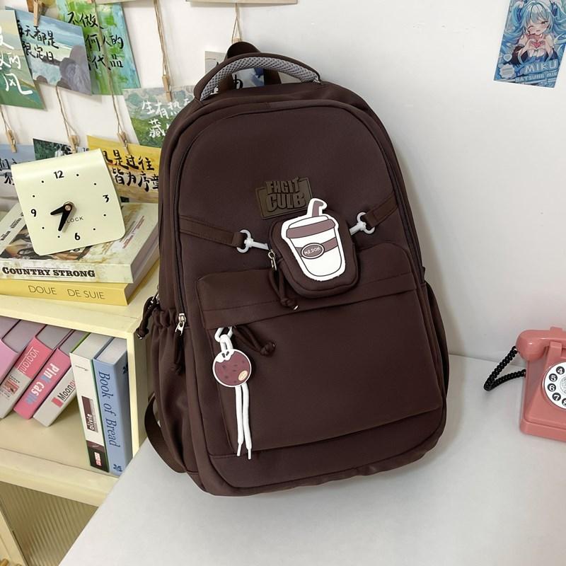 

Рюкзак высокой ценности, новый школьный рюкзак для студентки колледжа, сумка для компьютера, рюкзак большой вместимости, многофункциональный рюкзак. темно-коричневого