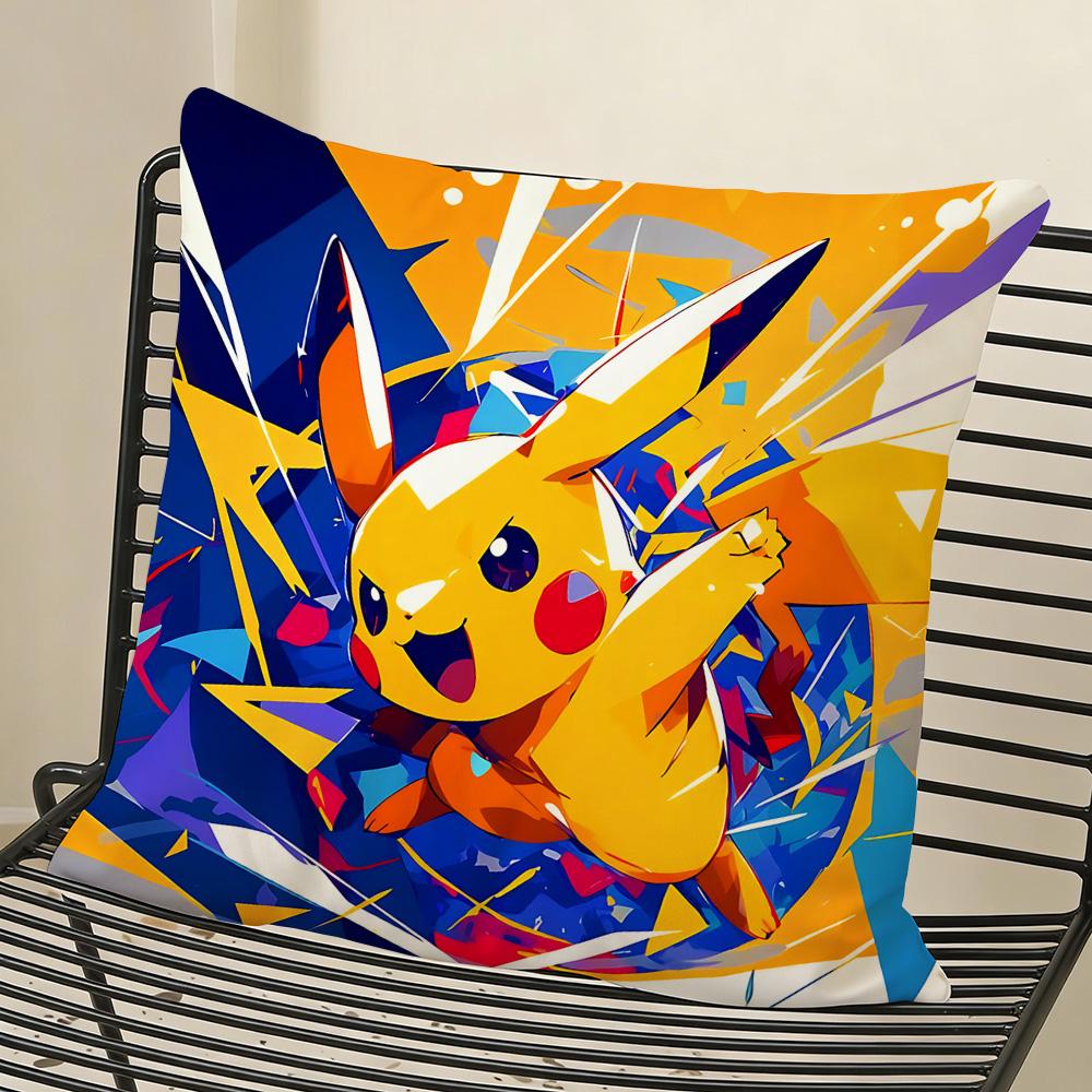 P-Pika Q-Chu Pillow Covers Decorative Sofa Cushions Covers Home Decorations Interior Decoration Room Decorating Items Cushion
