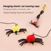 Cat Pet Toy Hanging Door To Relieve Depression Swinging Hanging Elastic Rope Feather Playing Stick Bell Spider Gatos