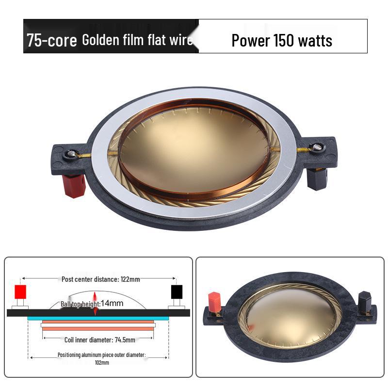 74.5mm Titanium Diaphragm Tweeter Voice Coil with Round & Flat Wire - 75 Core Speaker Audio Accessory