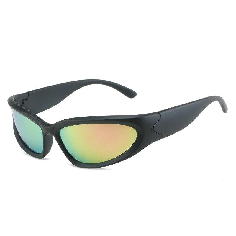 Popular Women's Sunglasses Punk Sunglasses Unique Sports Sun Glasses Men UV400 Goggle Shades Mirror Colorful  Eyewear