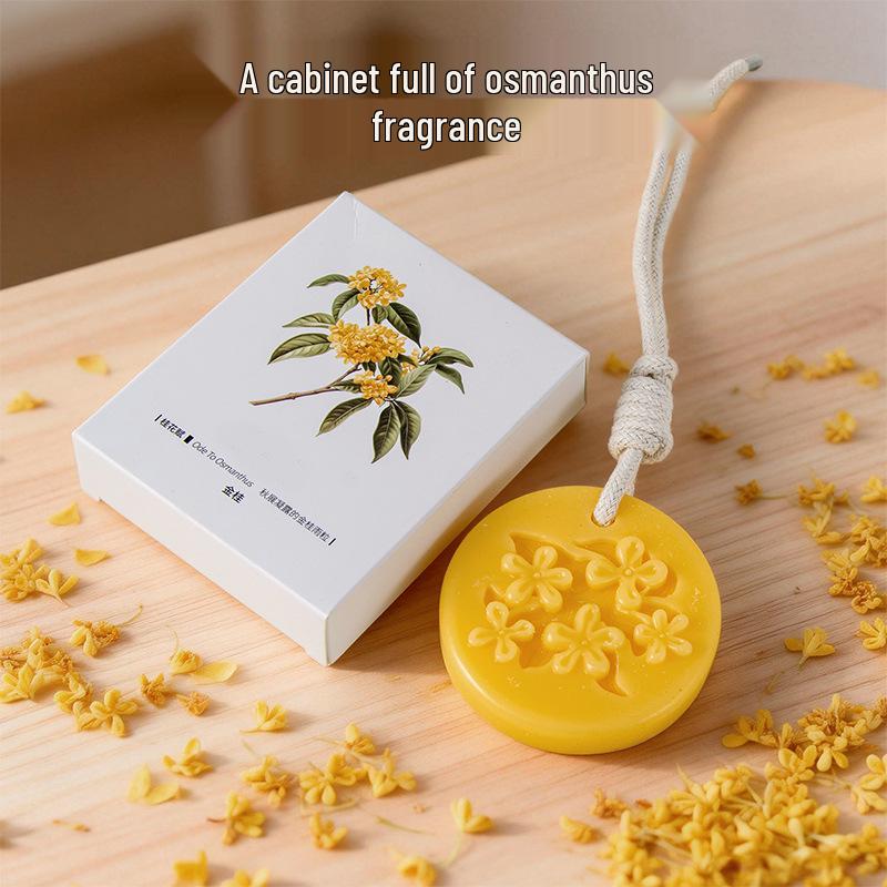 Osmanthus Wax Aroma Diffuser Pendant - Car & Wardrobe Freshener Osmanthus Wax Sheet